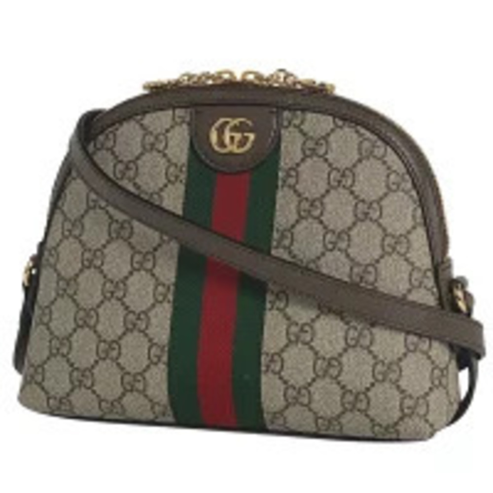 Gucci Ophidia GG Shoulder Bag Double GG Web Sherry Supreme Beige Brown